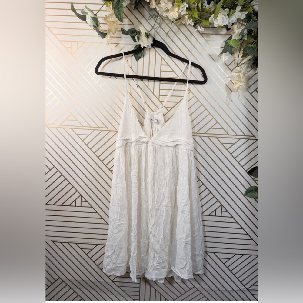 O'Neill White Crinkle Spaghetti Strap Top